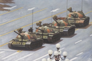 Tiananmen Square: You can add the person to painting when you get it, 2005, Michael Mandiberg