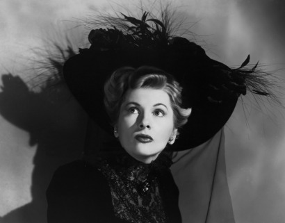 Joan Fontaine back in black, Ivy, 1947